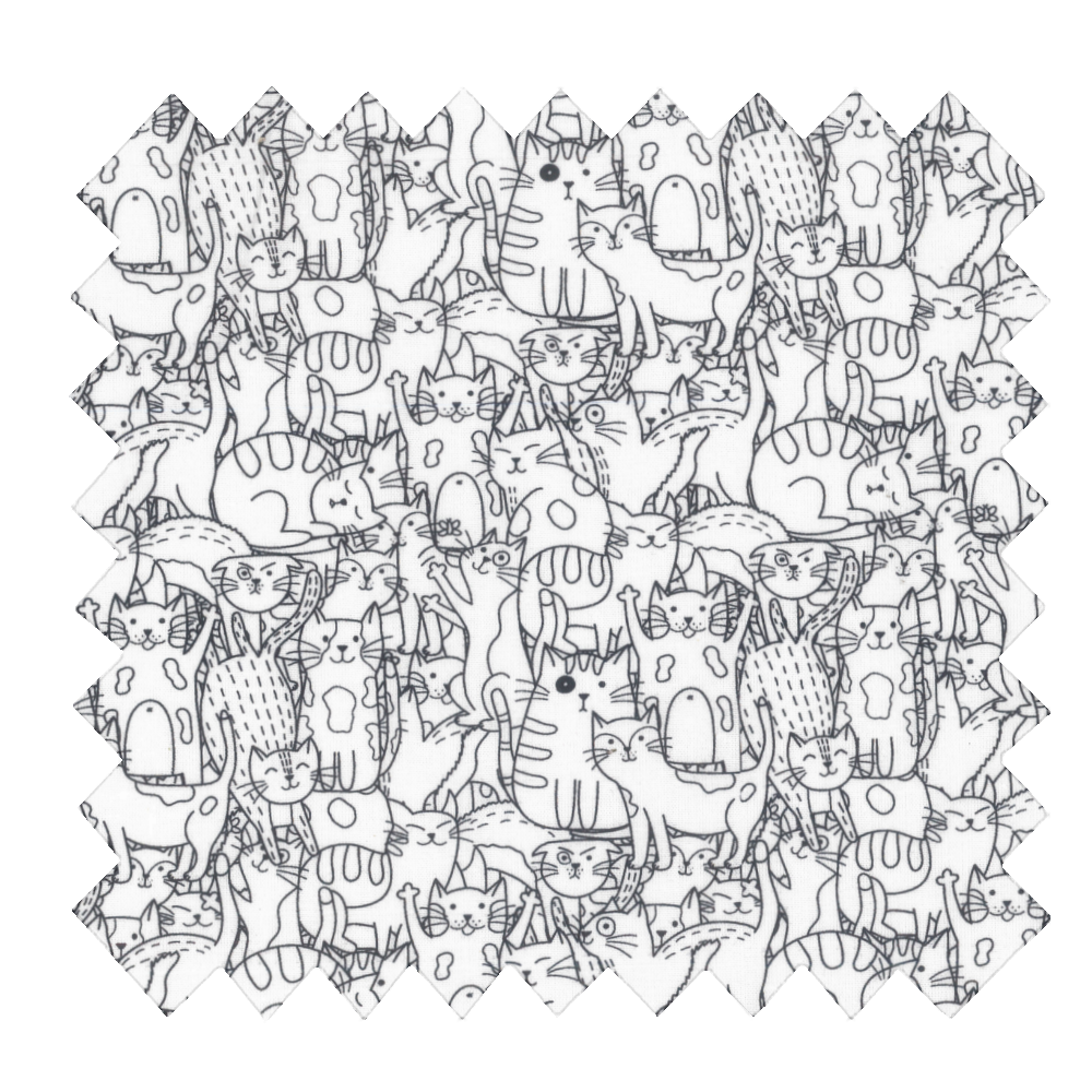 Tissu Coton Au Mètre Les Chats Ex1089