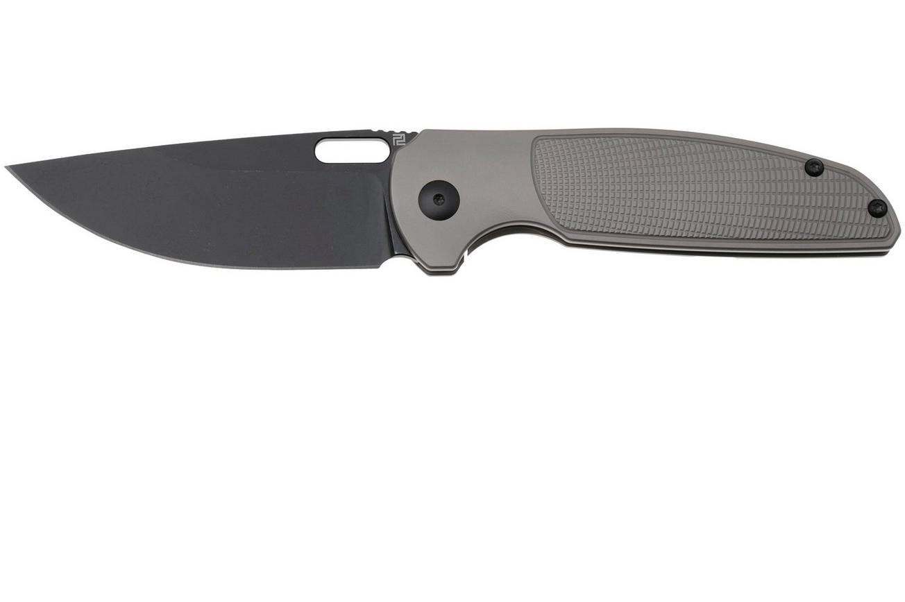 Artisan Cutlery Satyr 1852G-BBO, Blackwashed S90V, Bronze Titanium zakmes