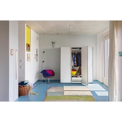 Kleiderstange zu Schrank P100, RAL 7035 Lichtgrau