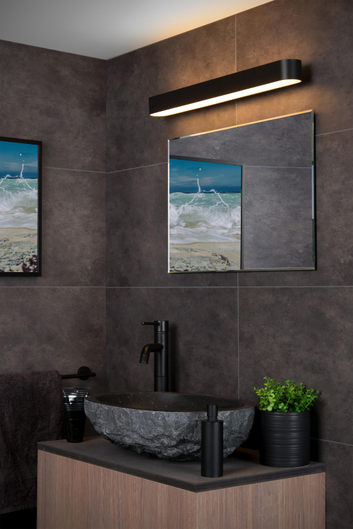 Lucide Madelon wandlamp LED badkamer IP44 small zwart