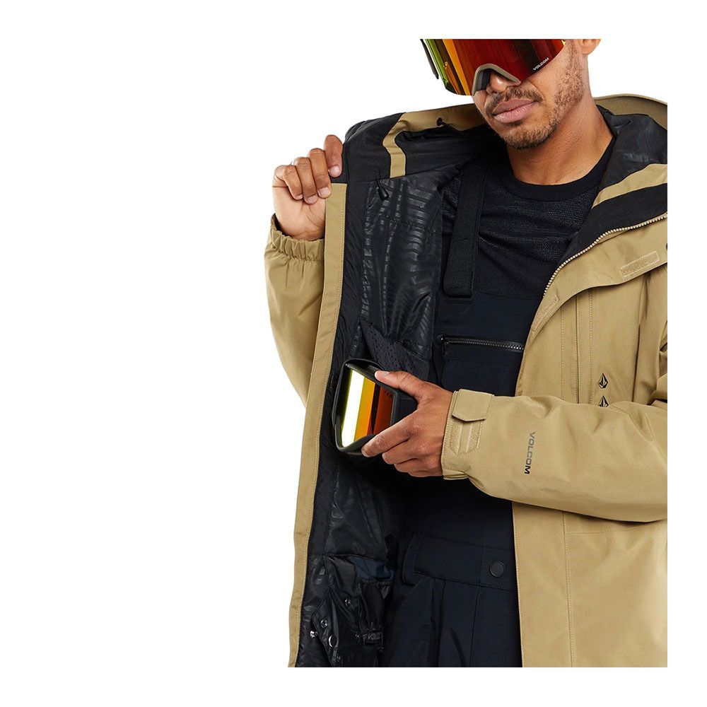 Volcom DUA INS GORE - Veste ski Homme dark khaki