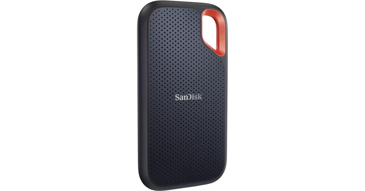 SanDiskExtreme Portable V2, 4 TB externe SSD  (Zwart/oranje, SDSSDE61-4T00-G25, USB-C)