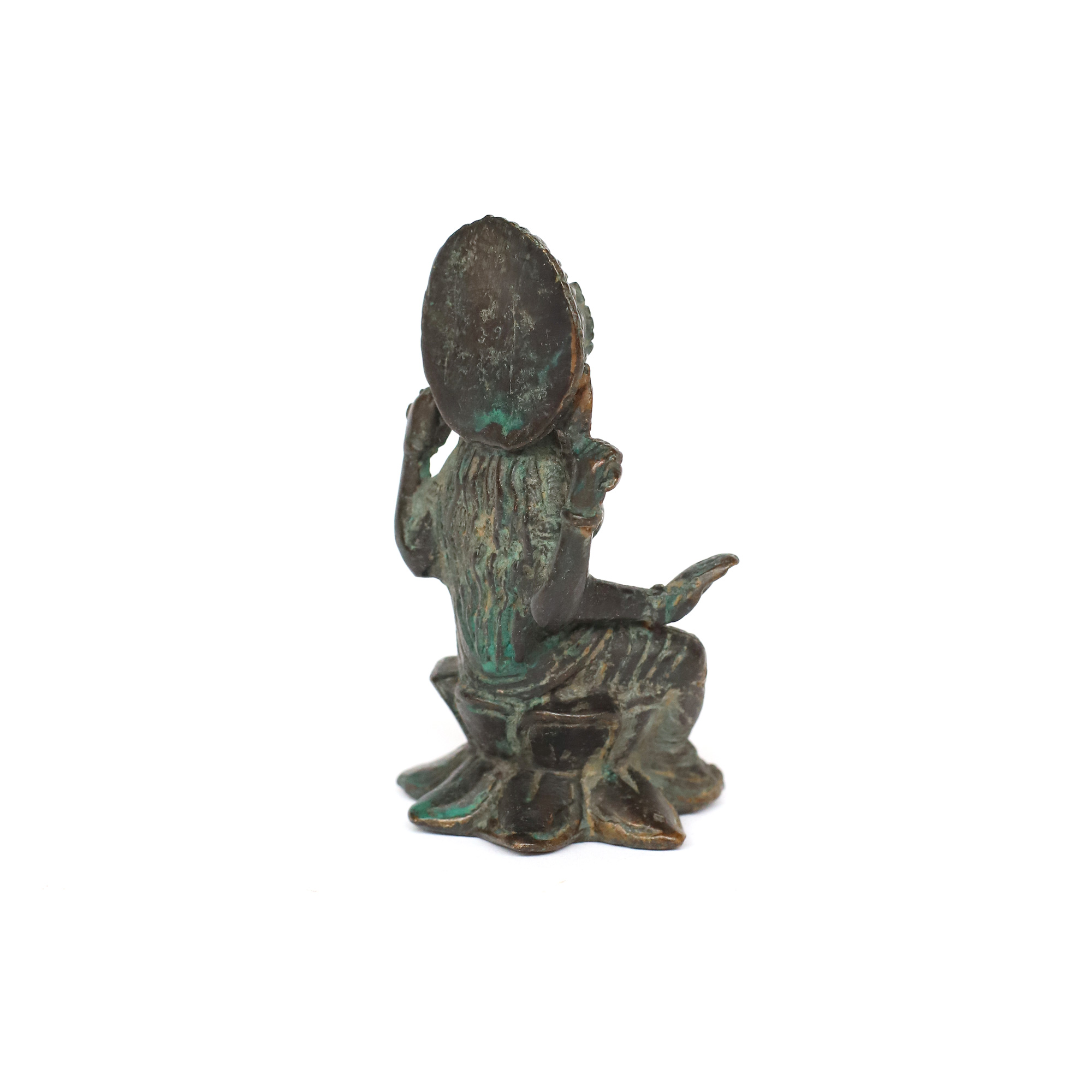 Bronze-Statuette 'Lakshmi', H 9,5 cm, Ø 5 cm von fischer's lagerhaus