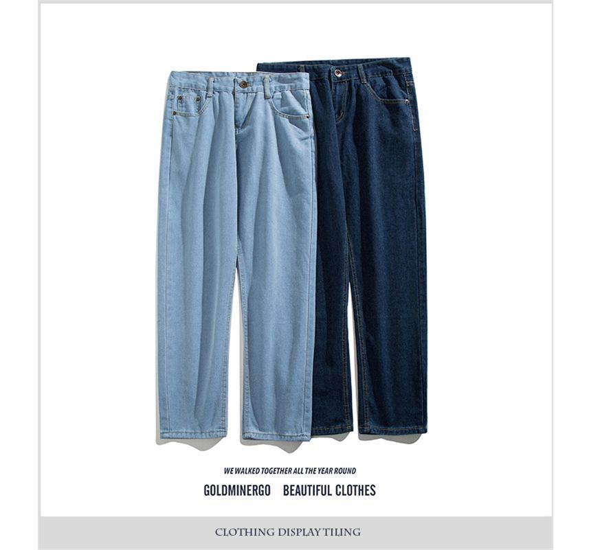 Yelmenor - Cropped rechte jeans met middelhoge taille