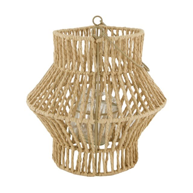 Lantern paper rope natural