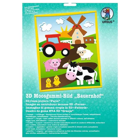 URSUS Moosgummi Bild 3D Bauernhof