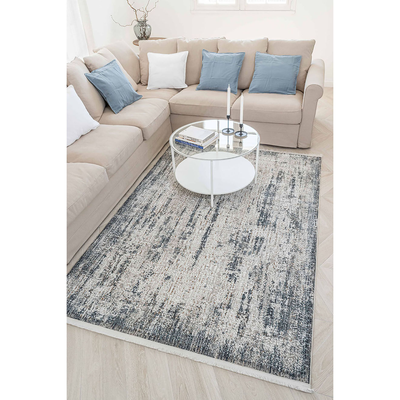 Nazar Rugs Tapis Kapadokya 160 bleu - 80x150 cm