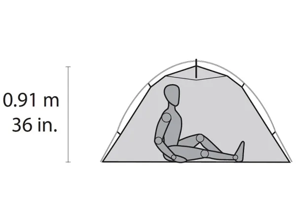 MSR Hubba NX Tent, Kuppeltelt, 1 person(er), Grå