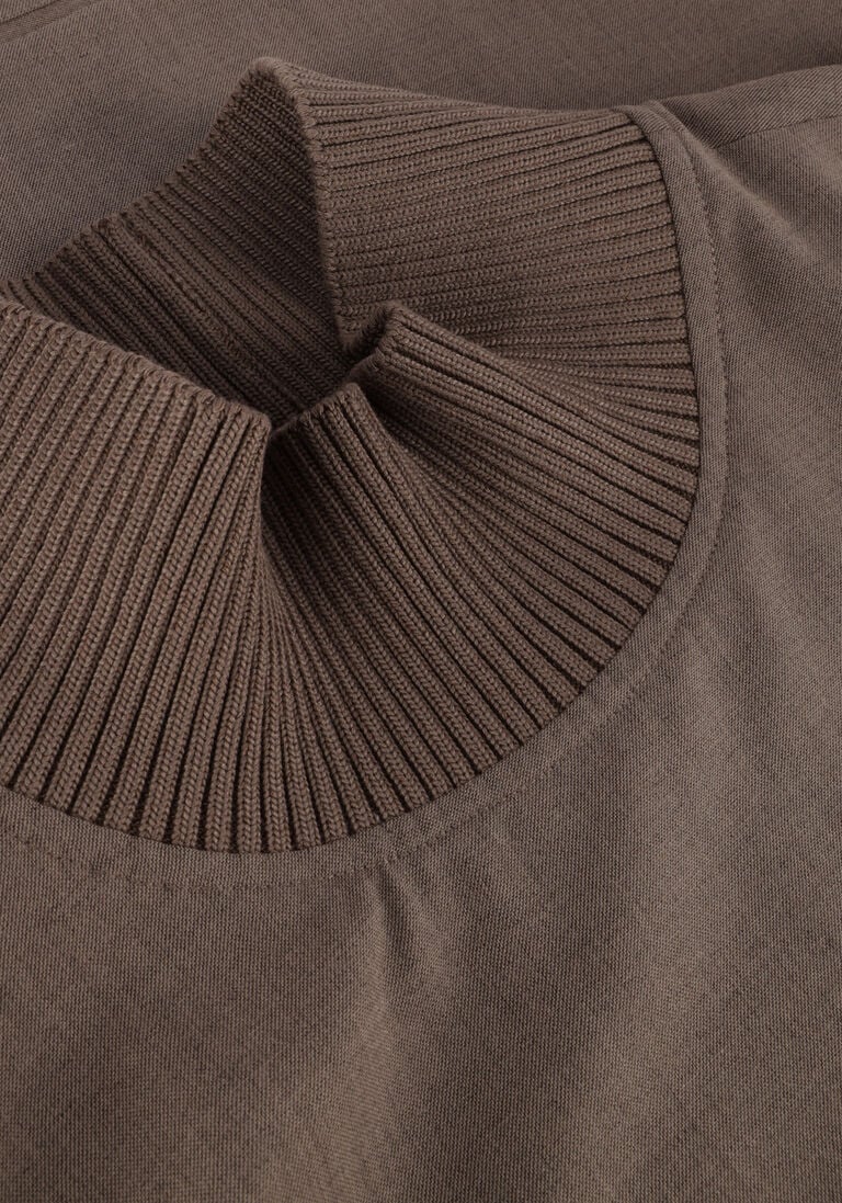 CO\\'COUTURE taupe co'couture spencer vidacc rib turtleneck vest