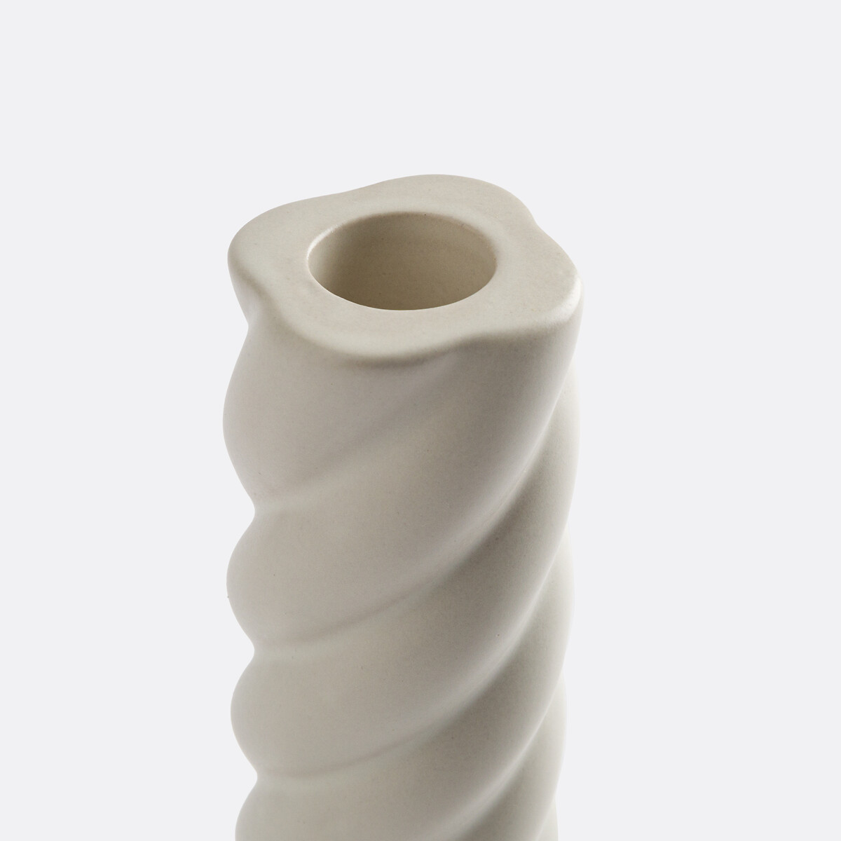 LA REDOUTE INTERIEURS<br>Castiçal torcido de cerâmica Alt.12,5 cm Vavy