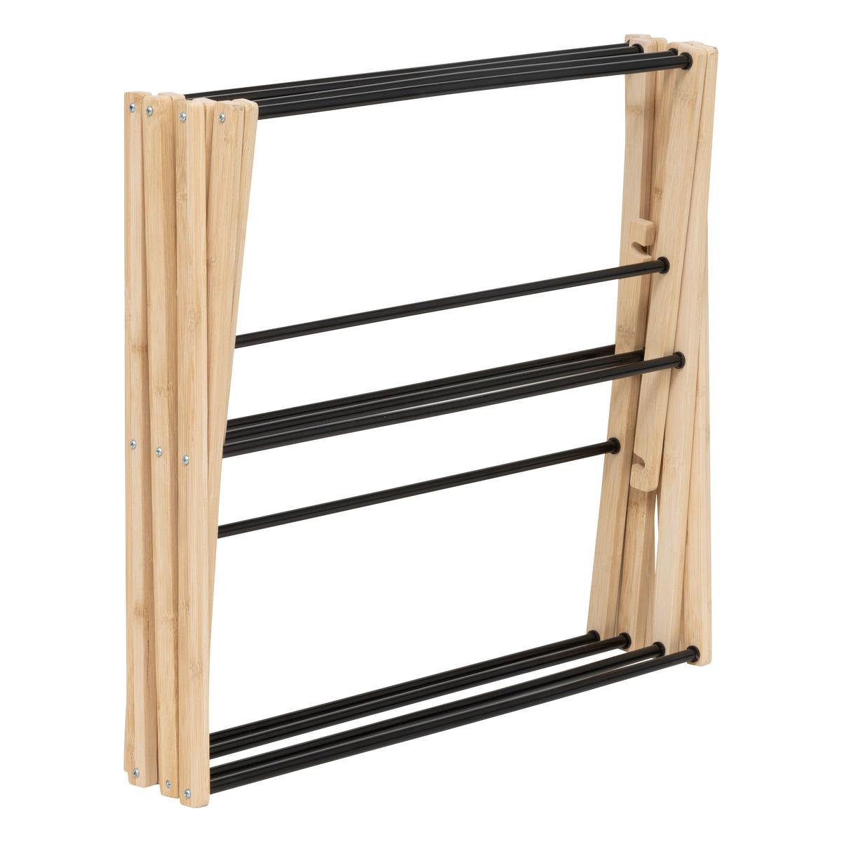ETENDOIR A LINGE ACCORDEON BLACK BAMBOU 7M