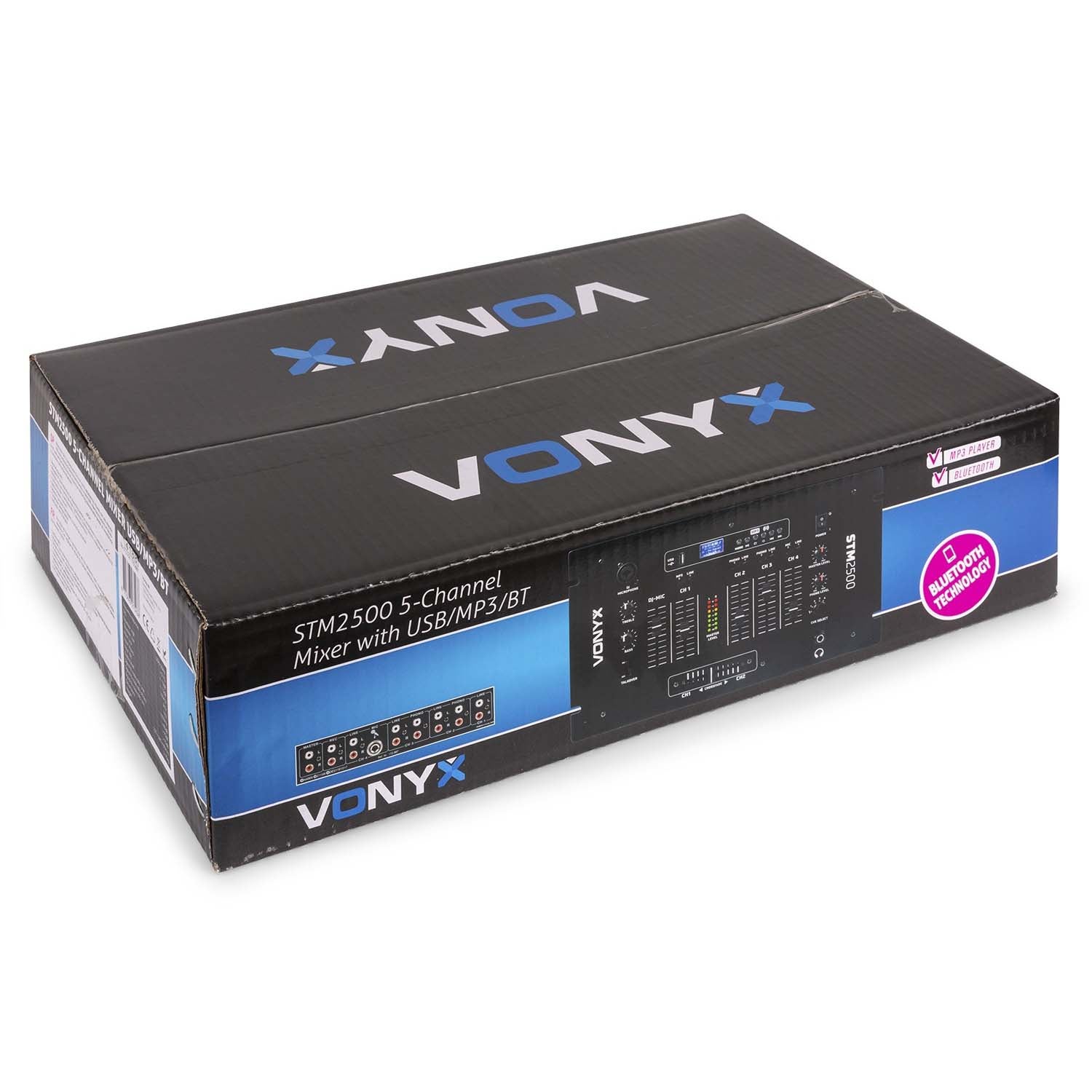 Vonyx STM2500 5-kanaals mixer met USB en Bluetooth