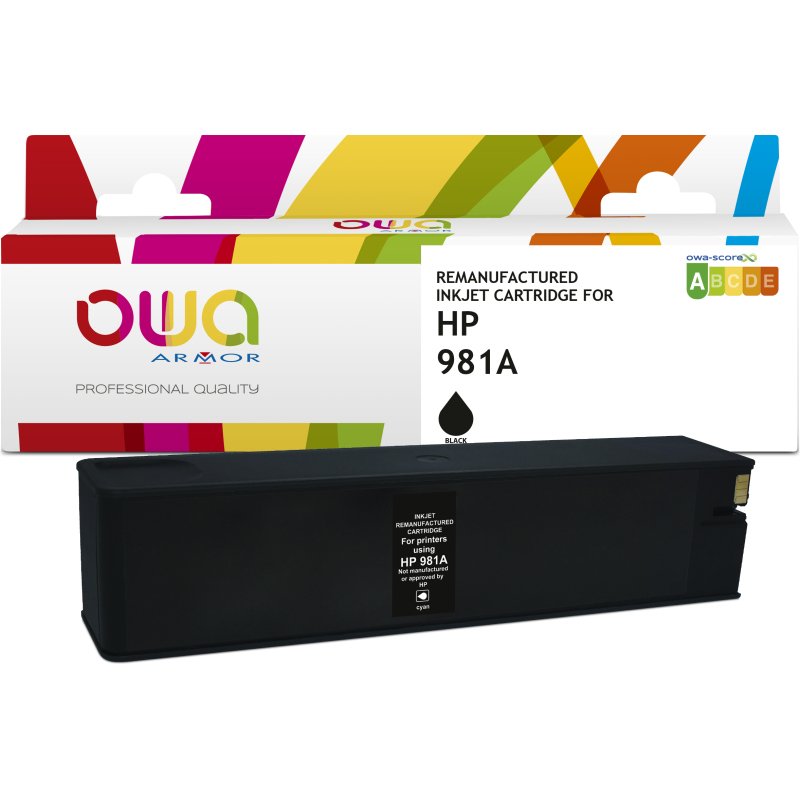 Cartouche d'encre remanufacturée OWA - standard - Noir - pour HP 981A