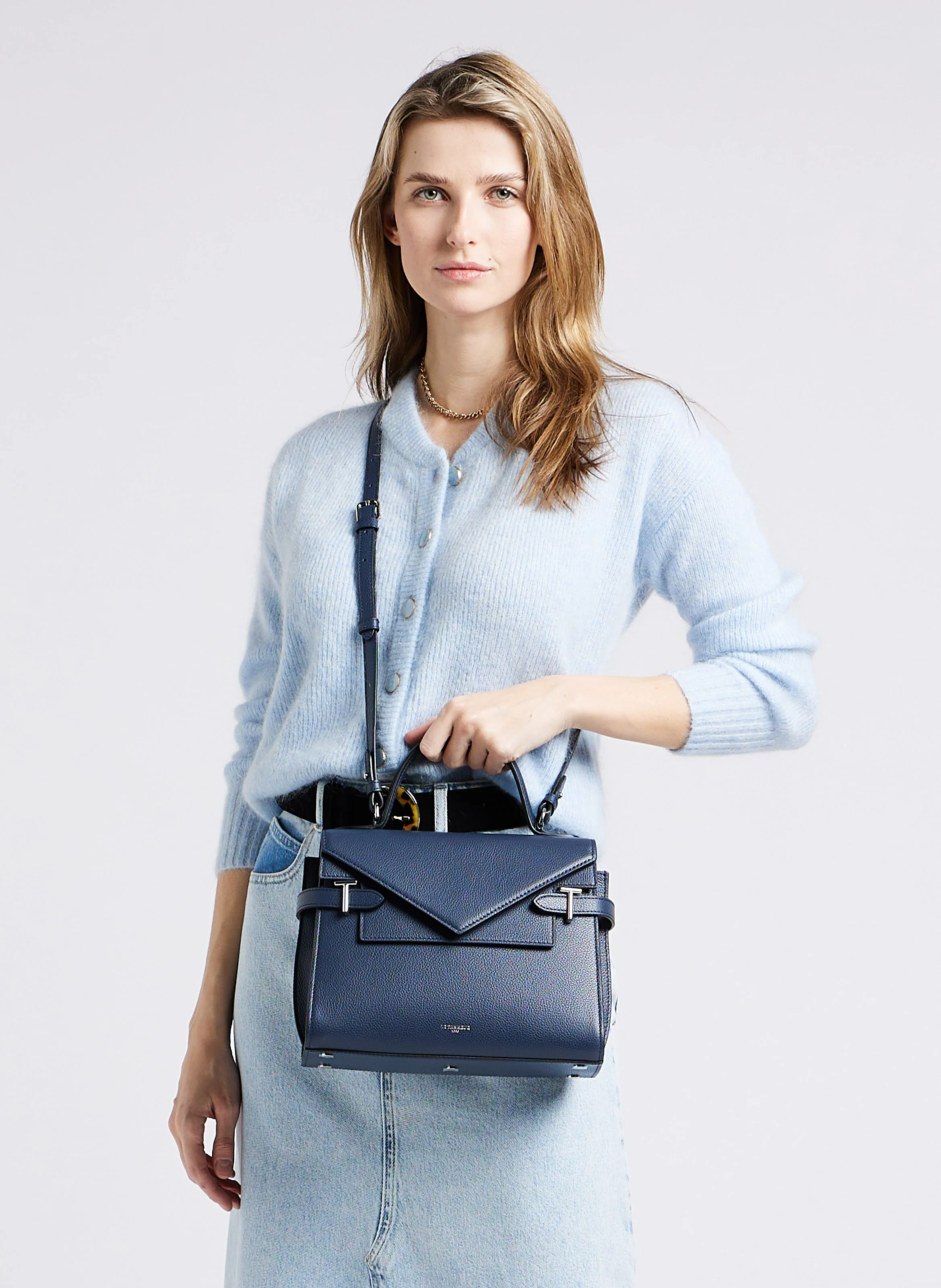 EMILIE - Sac à main en cuir | Bleu