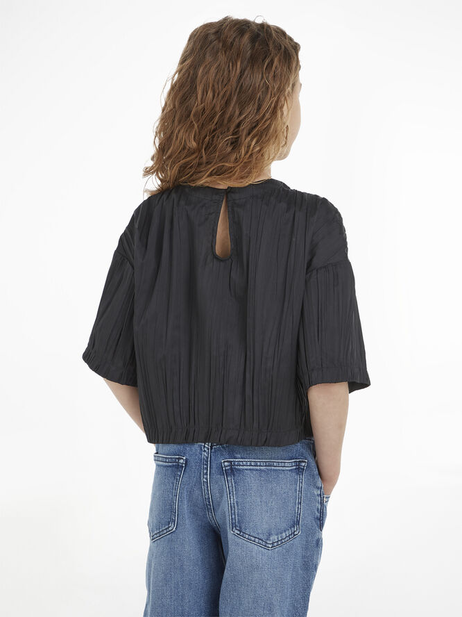 Calvin Klein FESTIVE PLISSE SS TOP Beh