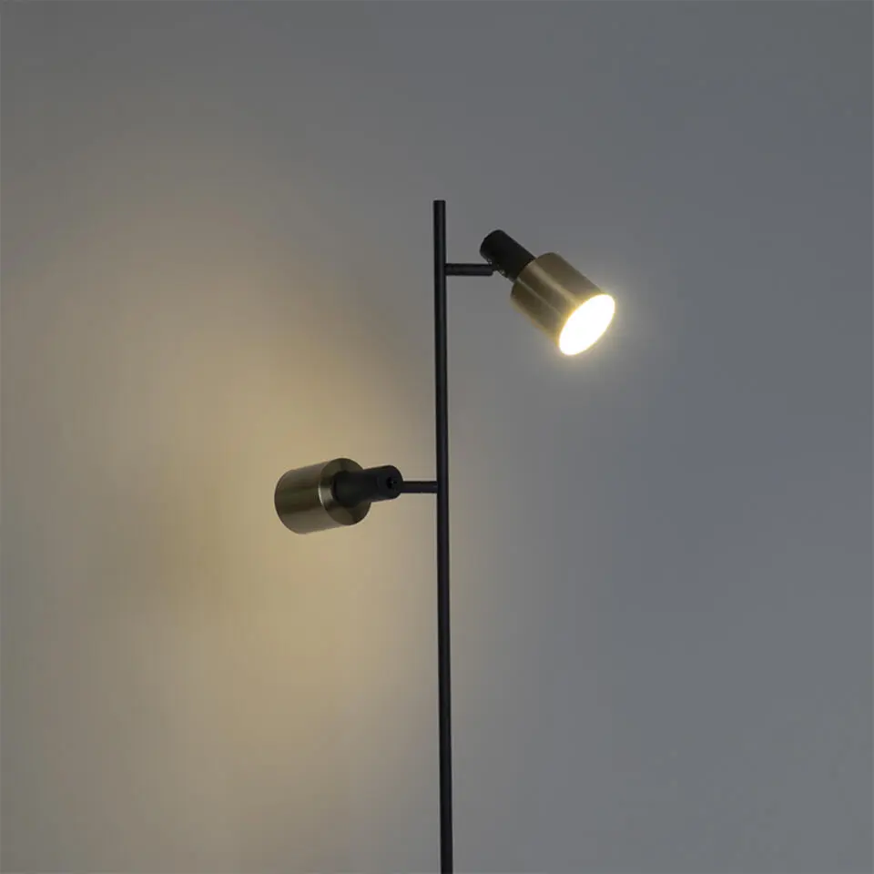 Qazqa vloerlampen stijn goudkleurig e27