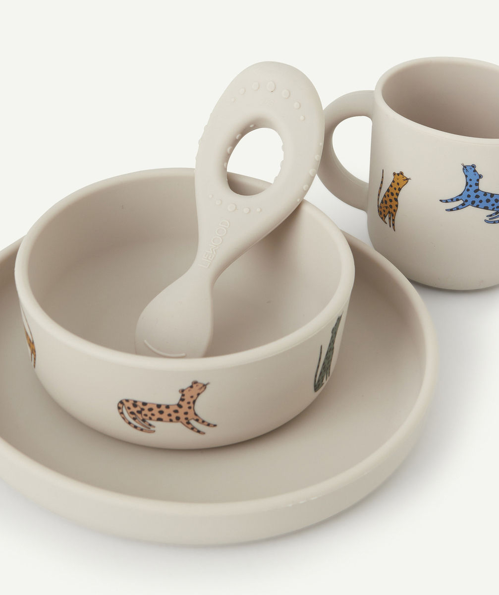 LIEWOODSET DE VAISELLES EN SILICONE MOTIFS LÉOPARDS
