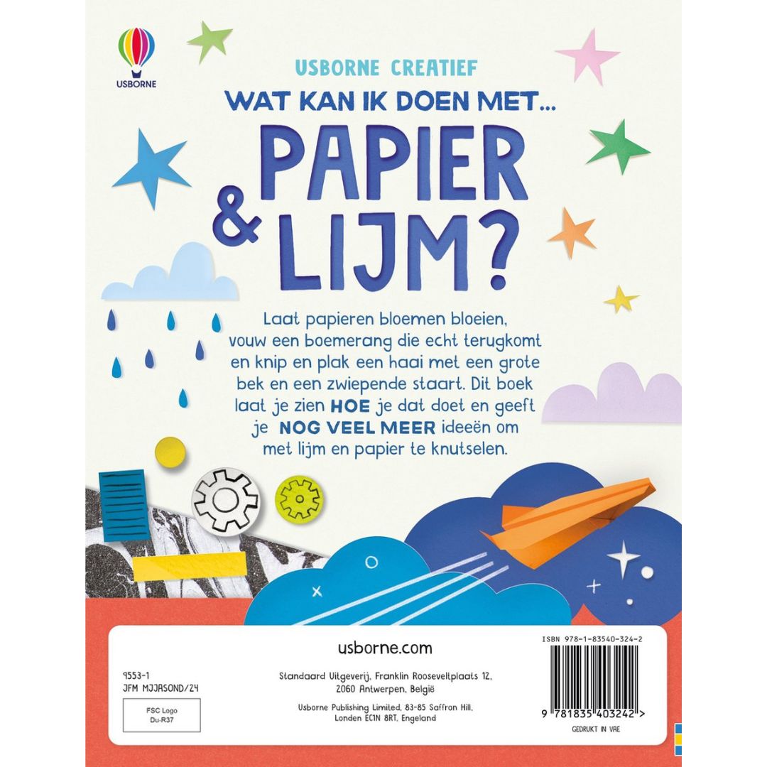 Usborne wat kan ik doen met papier en lijm?