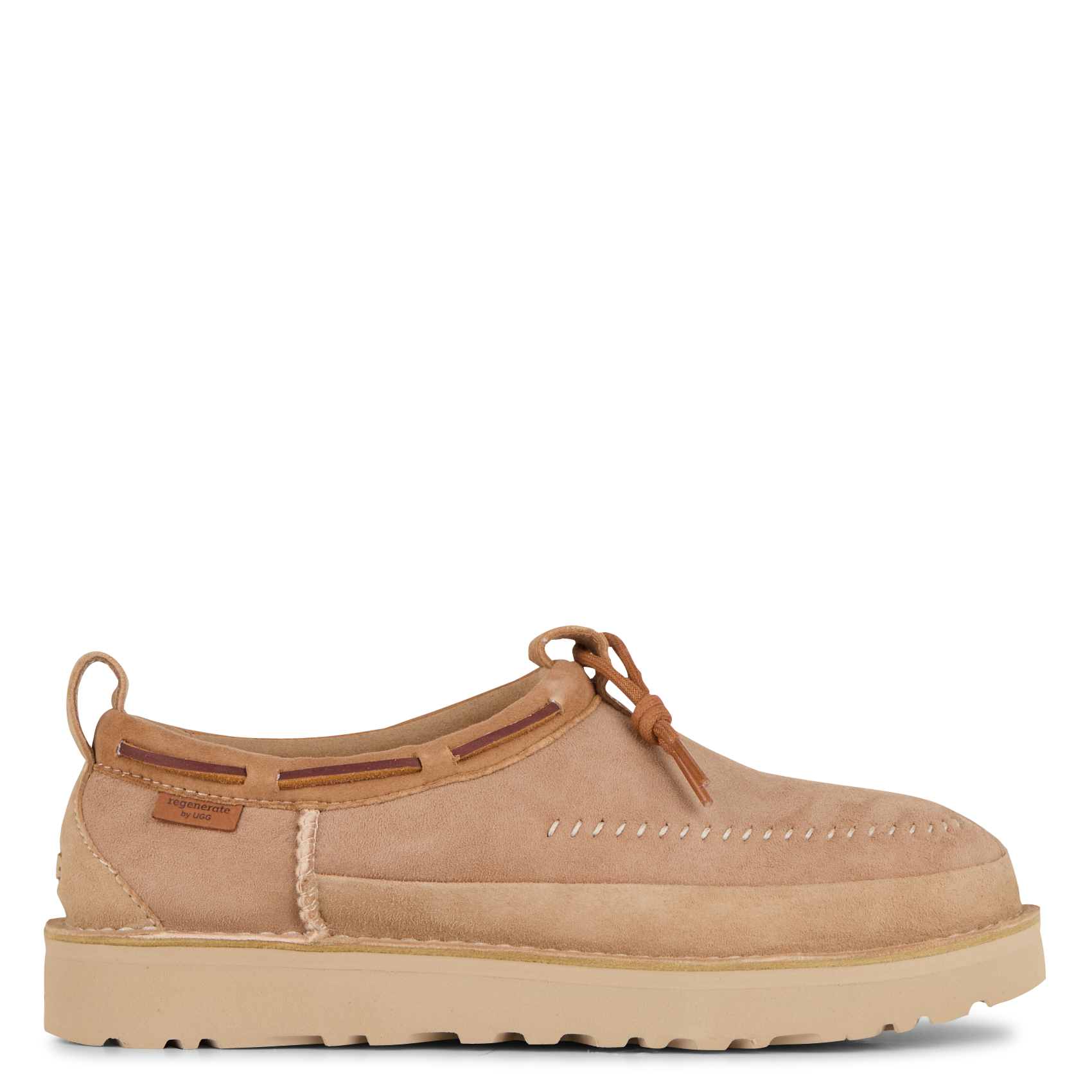 TASMAN CRAFTED REGENERATE - Chaussons en cuir velours| Beige