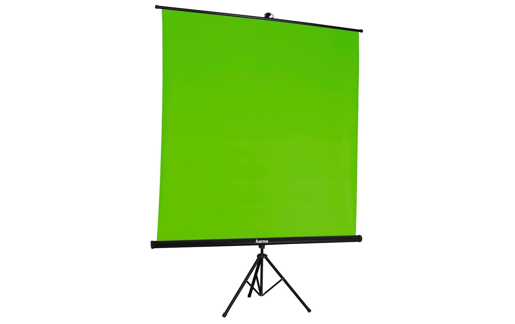 Hintergrundsystem 2-in-1 180 x 180 cm<br>Green-Screen-Hintergrund mit mitgeliefertem Stativ