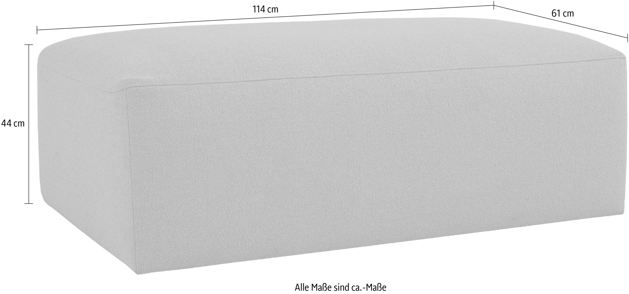 GOODproduct Polsterhocker »Koa Pouf, Webstoff, Cord, Struktur, Chenille« Wellenunterfederung, weicher Lounge-Sitzkomfort
