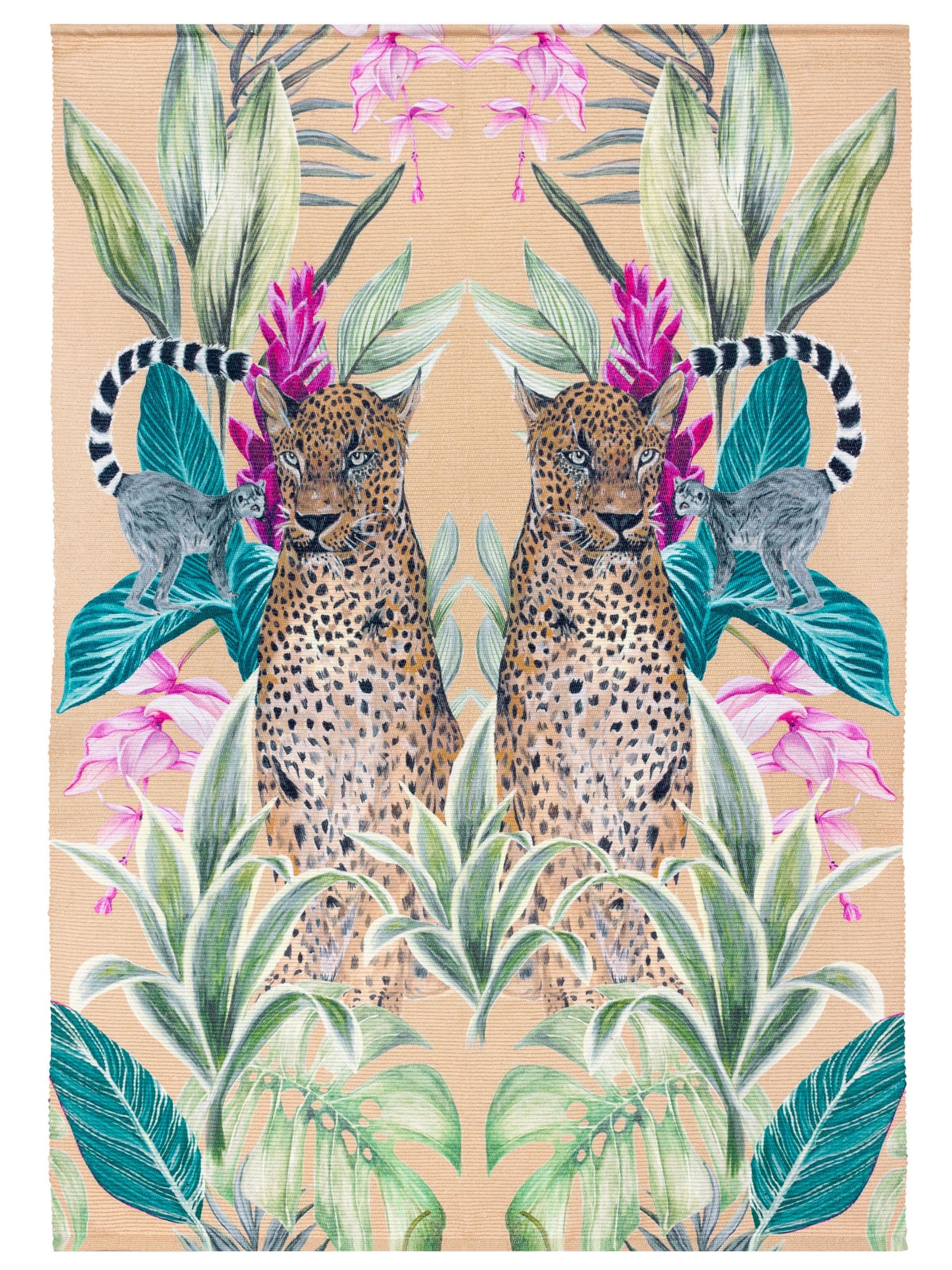 Wylder Kali Leopards Tropical Outdoor/Indoor Washable Rug