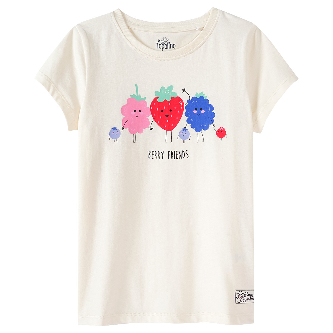 Topolino Mädchen T-Shirt mit Beeren-Print creme