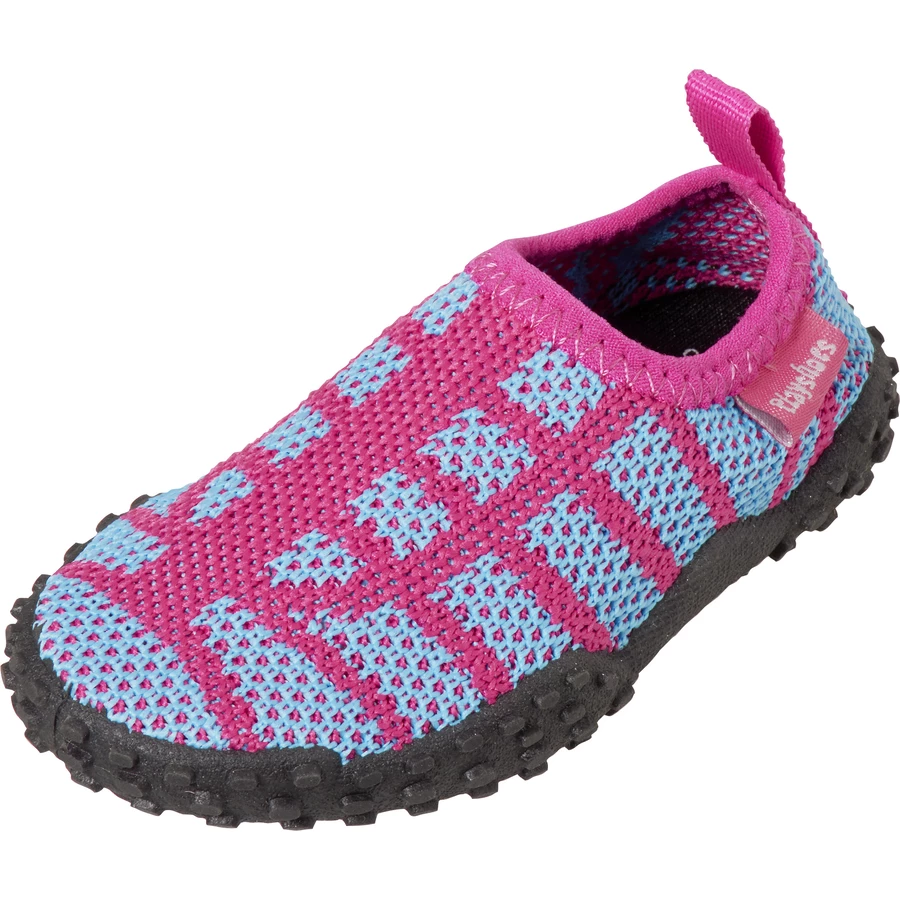 Playshoes Strick-Aqua-Schuh pinktürkis