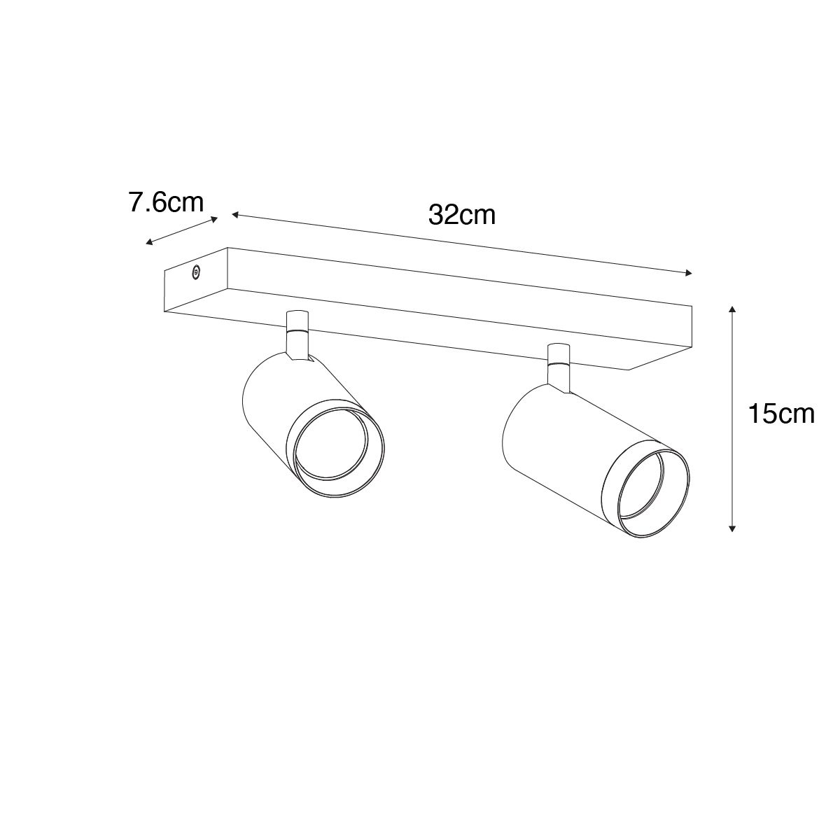 Smart plafondspot zwart verstelbaar 2-lichts incl. 2 Wifi GU10 50mm - Jeana Luxe