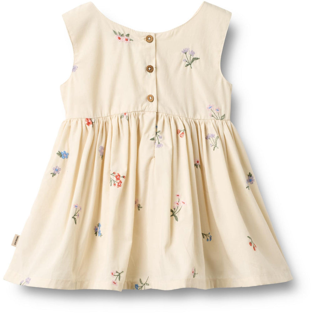 Køb Wheat Ivory Embroidery Flowers Pinafore Wrinkle Sienna Kjole