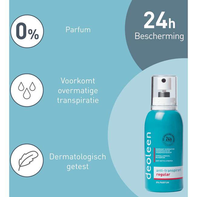 Deoleen Regular Anti-Transpirant Deodorant Pompspray 75 ML