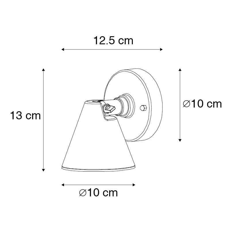 Moderne buiten wandlamp zwart IP44 verstelbaar - Ciara