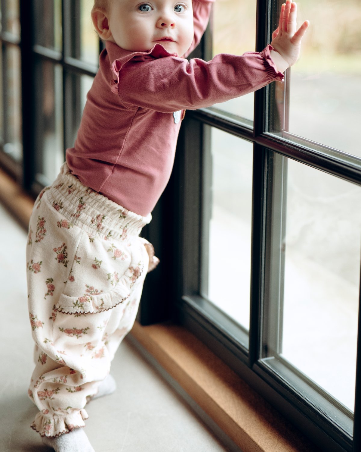Bukse Baby – Terrystoff i Øko Bomull | Trine Winter roses