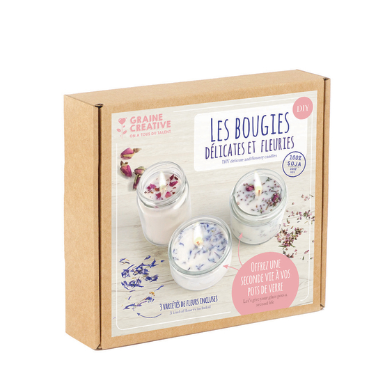 Coffret diy bougies fleuries
