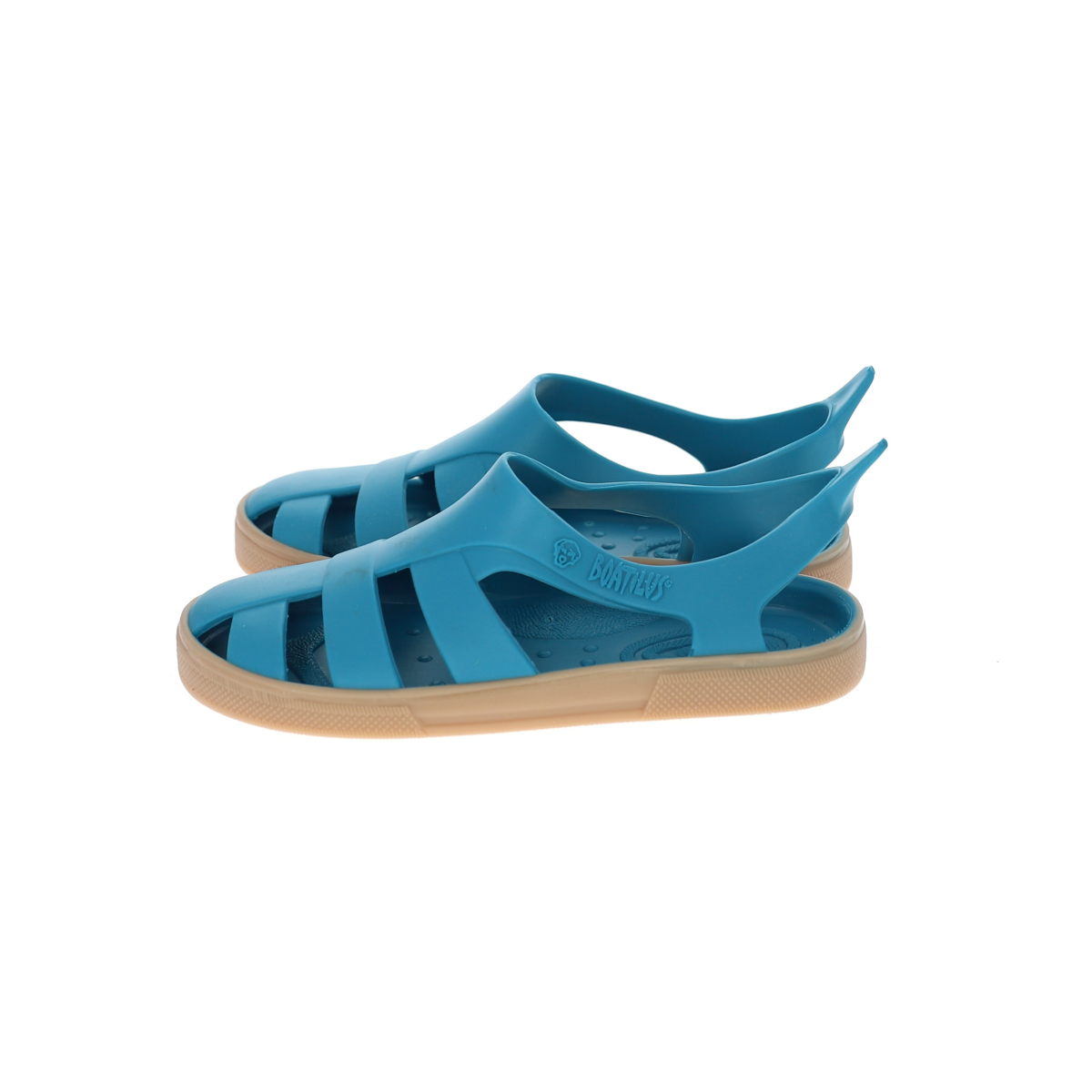 Sandales de plage bleu et beige
