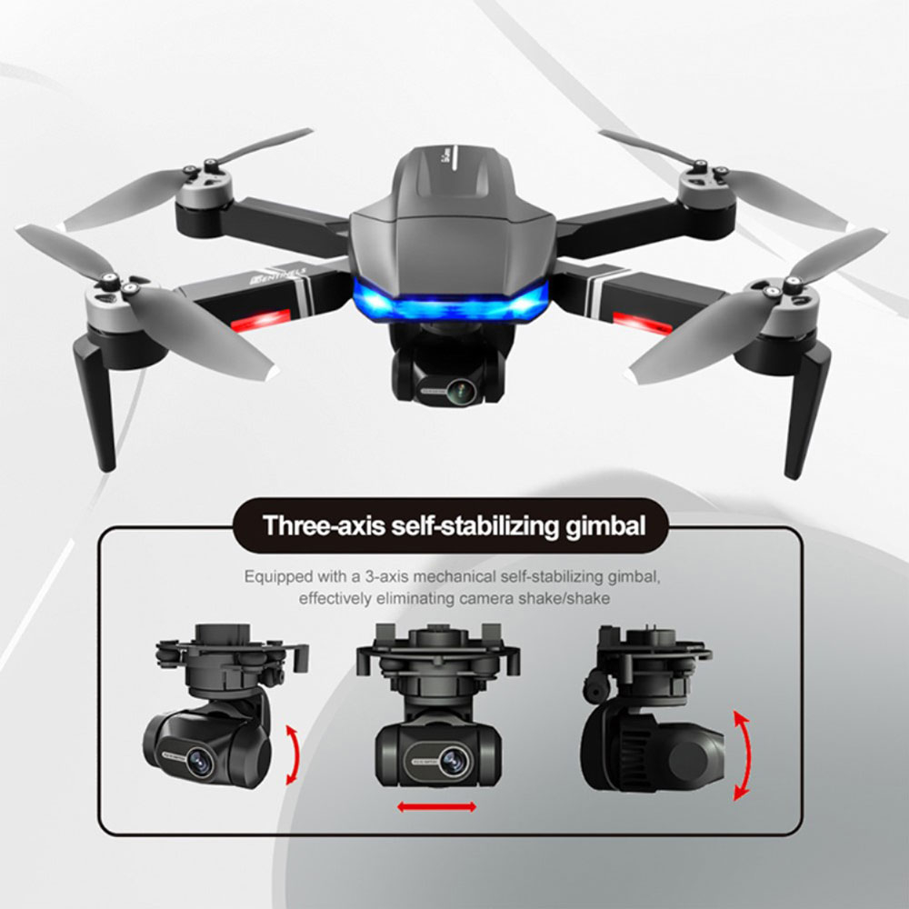 WiFi Faltbare RC Quadrocopter GPS Drohne 120° Weitwinkel FullHD Kamera Video Live-Übertragung   Fernbedienung - Schwarz