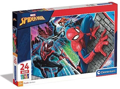Clementoni - Maxi Spider-Man - Legpuzzel - Kleurrijk - 24 Delen - 62 x 42 cm