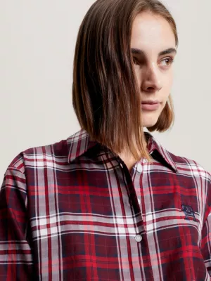 Camisa oversized xadrez tartan