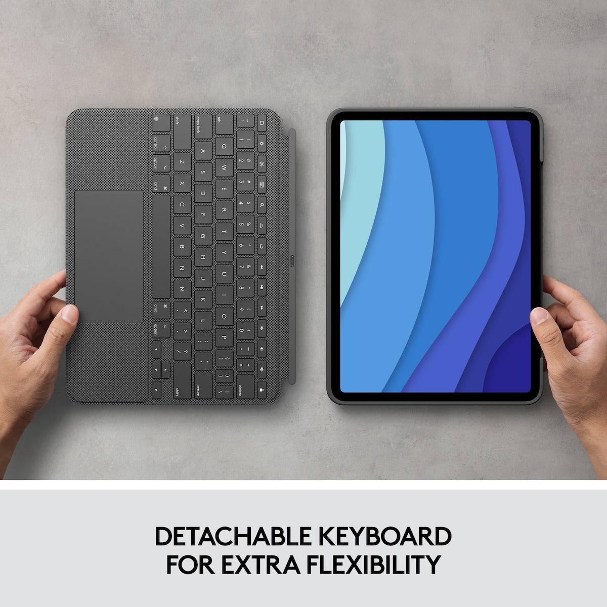 Logitech Combo Touch tastaturdeksel for iPad Pro 11 (grå)