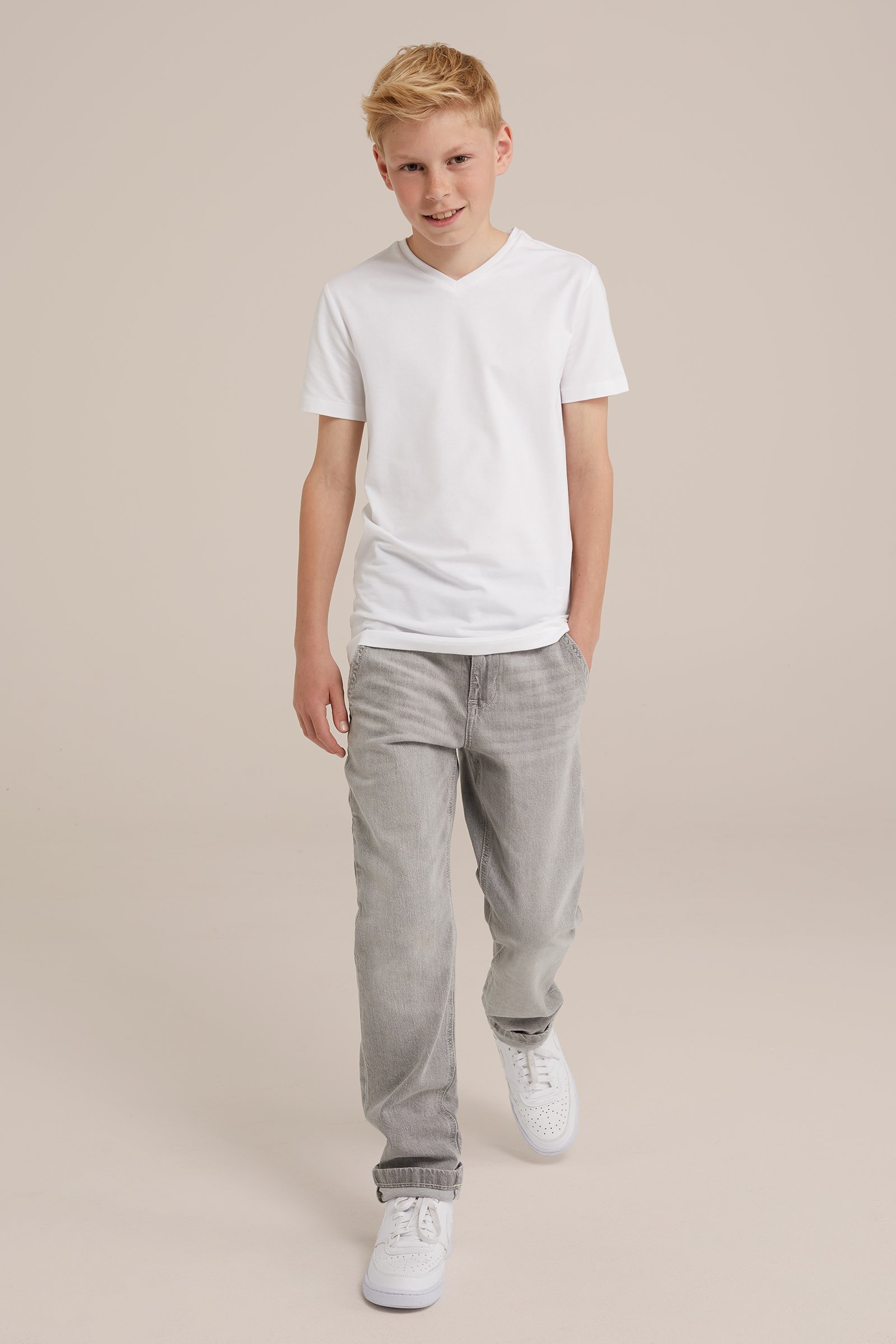 Jongens T-shirt, 3-pack WE Fashion Wit