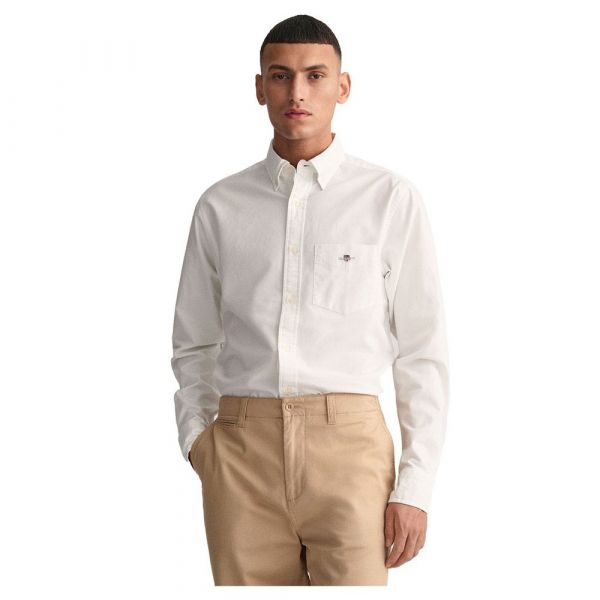 Gant para Homem Camisa Oxford de Ajuste Regular Branca M