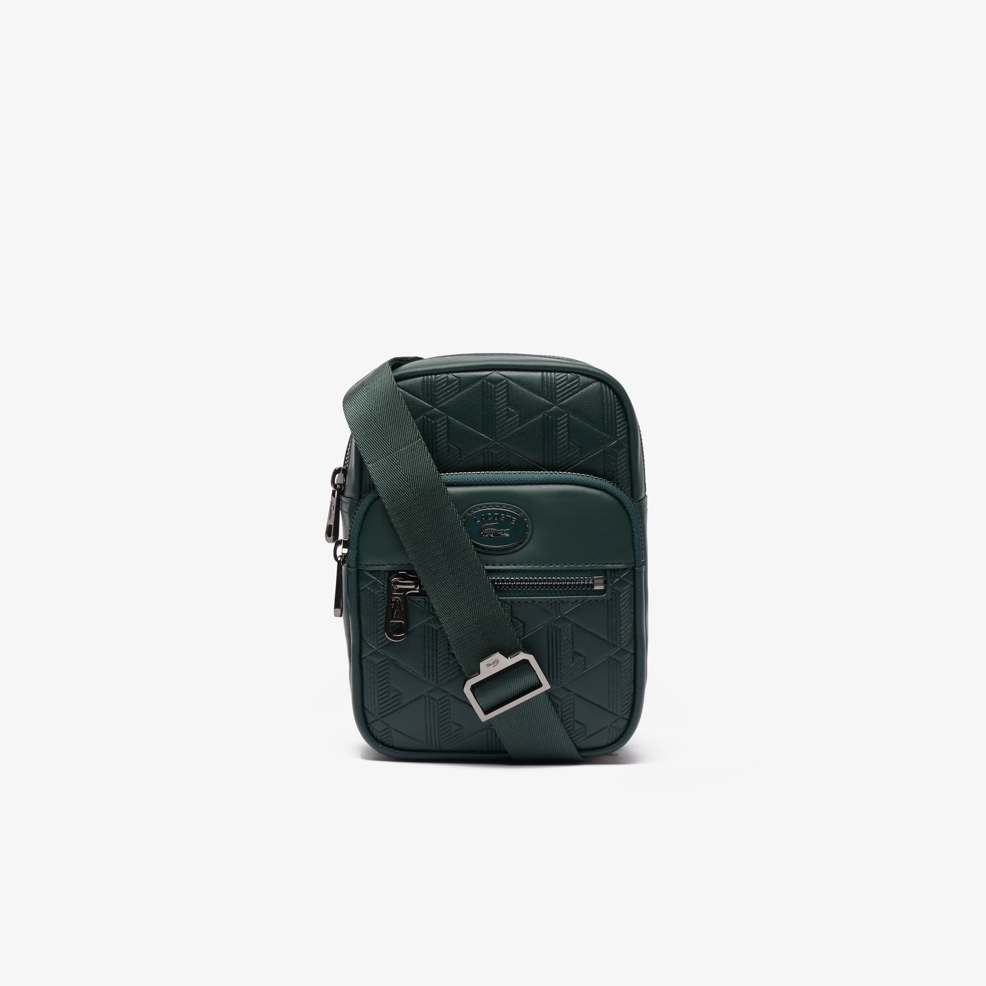 Petite sacoche avec imprimé monogramme Sacoches & Pochettes - Vert - Lacoste - Homme