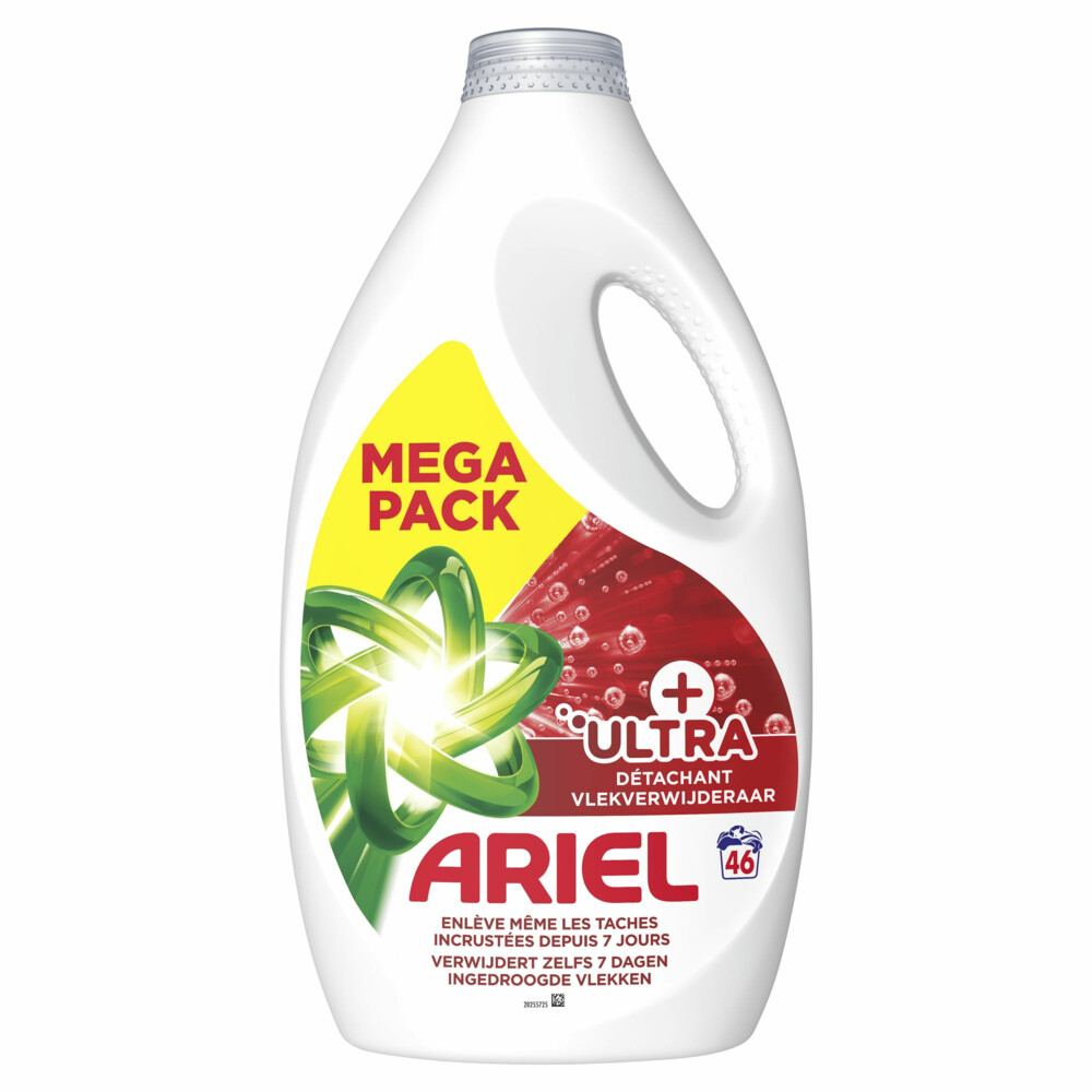 4x Ariel Vloeibaar Wasmiddel + Ultra Vlekverwijderaar 46 Wasbeurten2070 ml