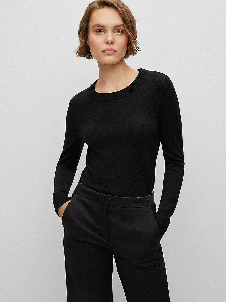 BOSS Pullover FEGANSI  schwarz