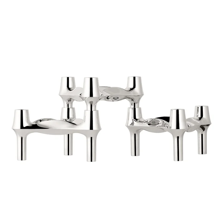 Stoff Nagel - BMF Kerzenhalter, 3er-Set, chrom