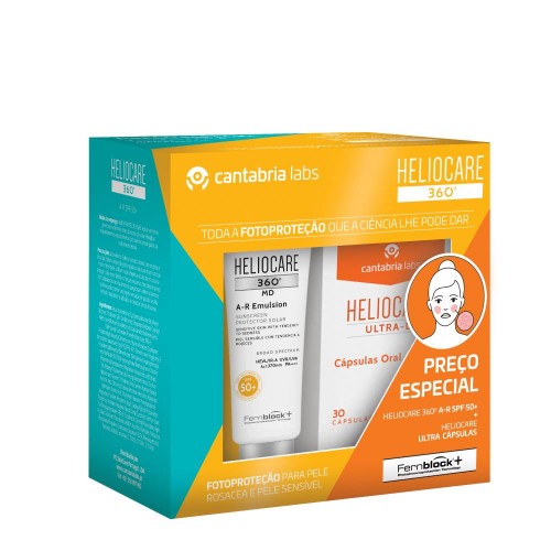 Heliocare 360º A-R Emulsion SPF50  50ml   Ultra-D 30 Cápsulas