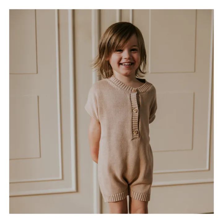 Yuki Combinaison Single Coton Bio | Beige