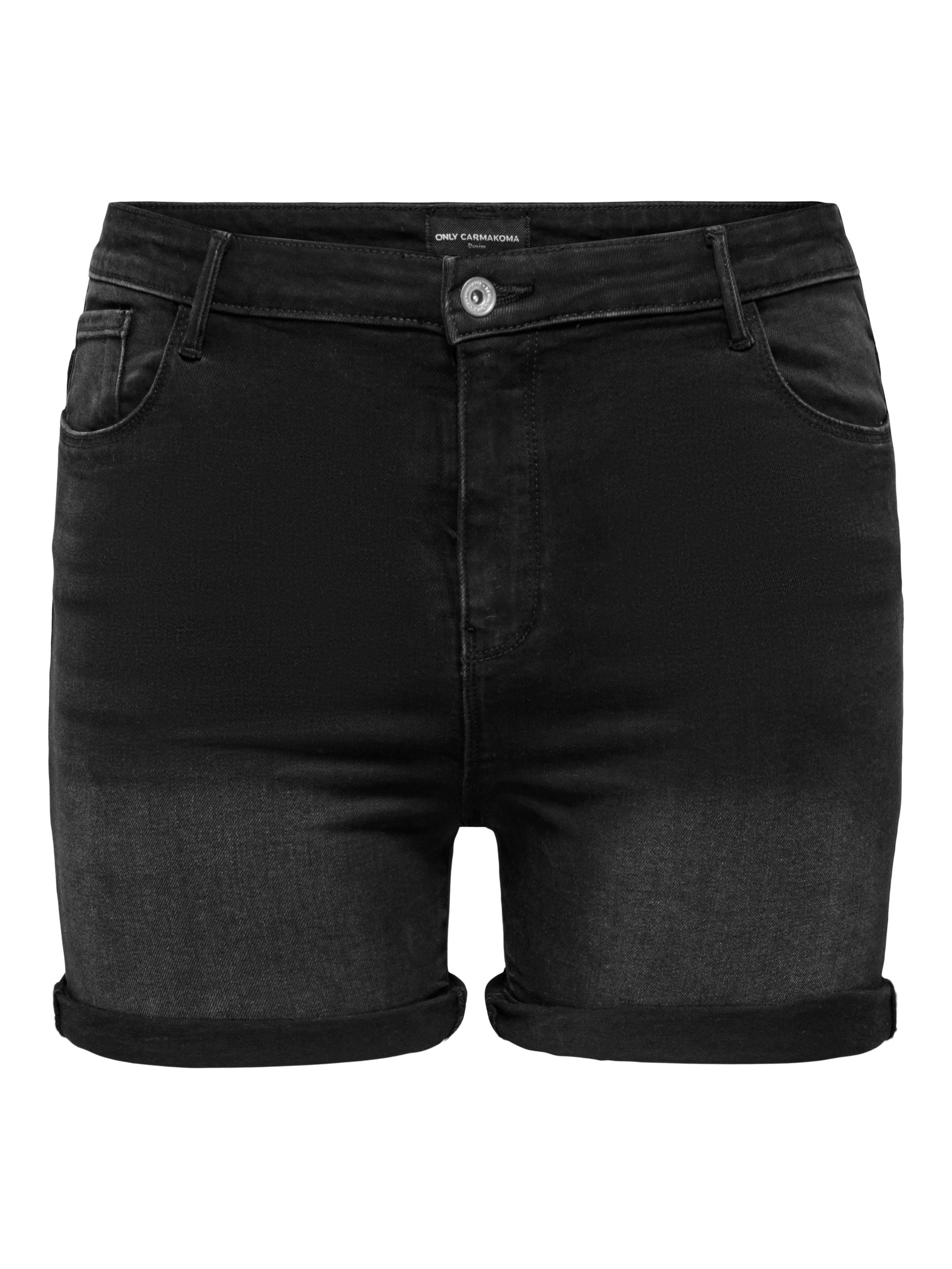 ONLY CARMAKOMA Jeansshorts »CARLAOLA HW SHORTS AZG573 DNM« mit schmalem Umschlag