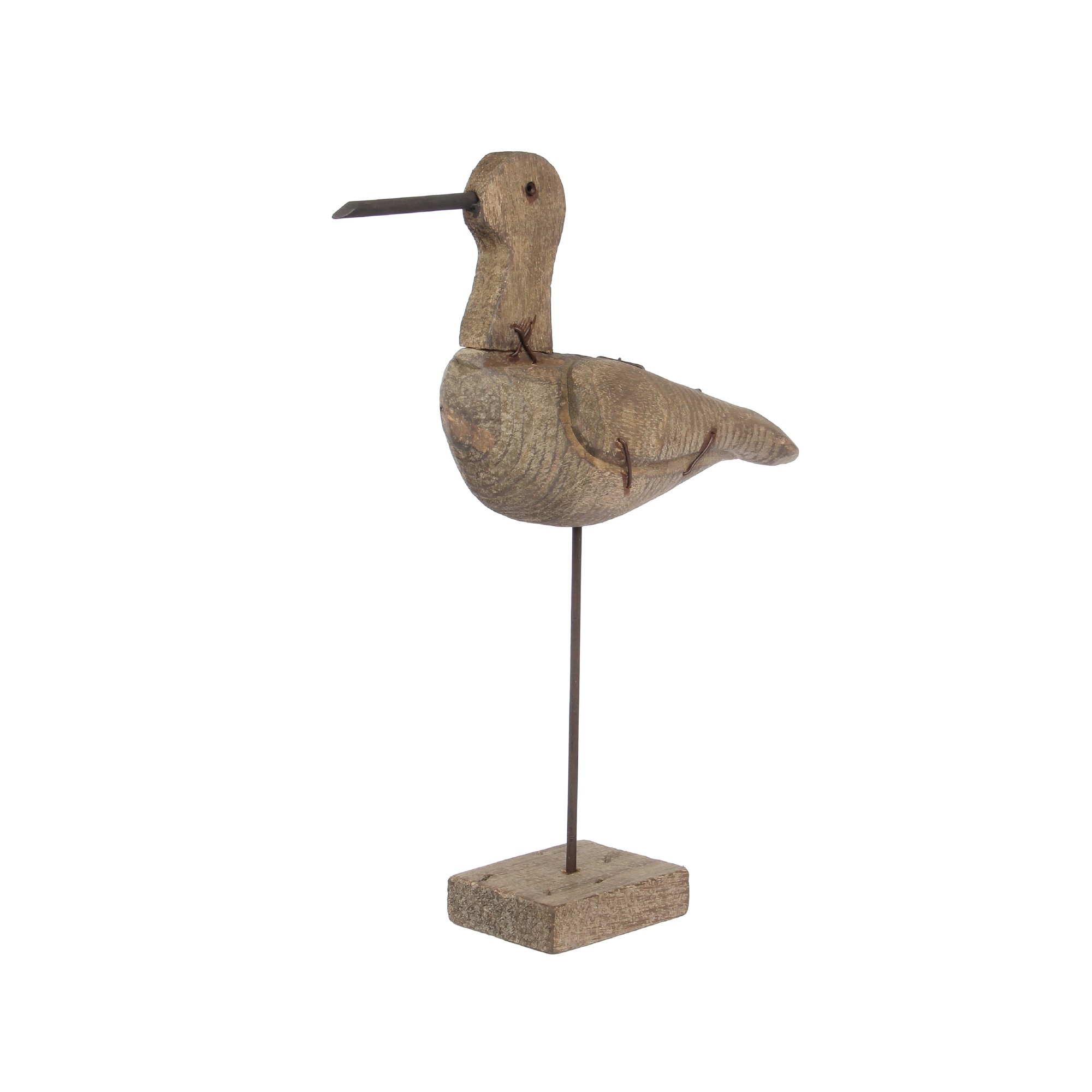 Vogel auf Ständer, natur, H 35 cm, B 27 cm, L 9 cm von fischer's lagerhaus