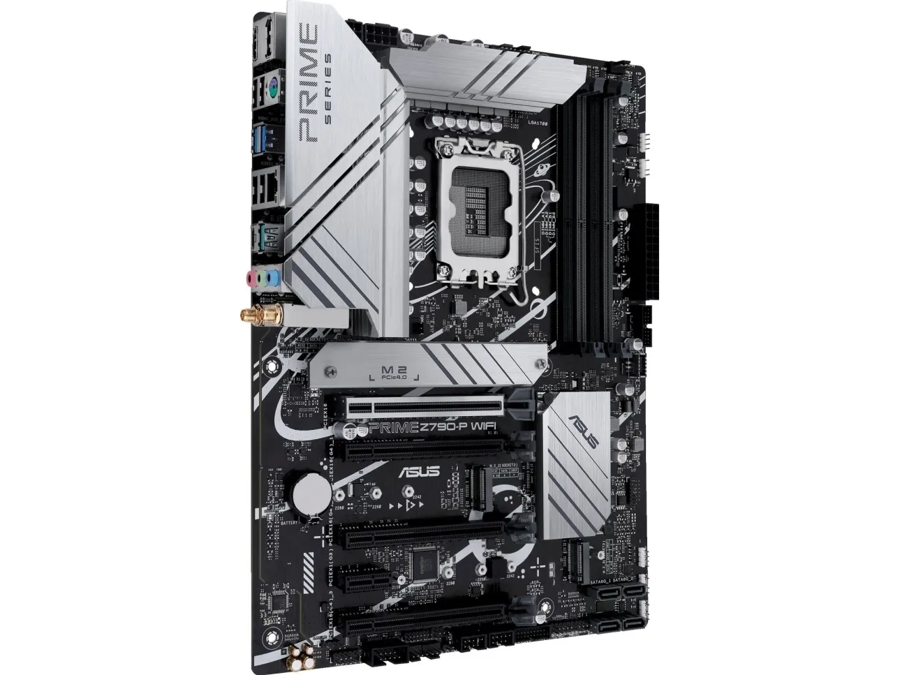 ASUS Prime Z790-P WIFI - Bundkort - ATX - LGA1700 sokkel - Z790 Chipset - USB-C 3.2 Gen 2x2, USB 3.2 Gen 1, USB 3.2 Gen 2, USB-C Gen2 - 2.5 Gigabit LAN, Wi-Fi 6, Bluetooth - onboard grafik (CPU påkrævet) - HD Audio (8-kanaler)